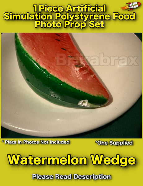 1 Piece Artificial Red Watermelon Simulation Food Photo Prop Item (USED) Damaged