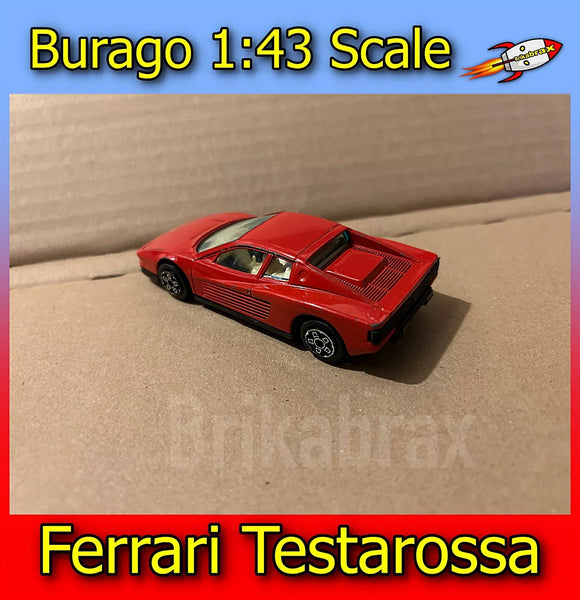 Burago Ferrari Testarossa 1:43 Scale Toy Car (Read Description) Used