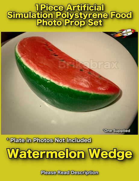 1 Piece Artificial Red Watermelon Simulation Food Photo Prop Item (USED) Damaged