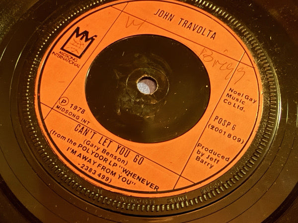 “Sandy” John Travolta RSO Records 7” Single (from Grease) 1978 POSP 6 (2001-809)