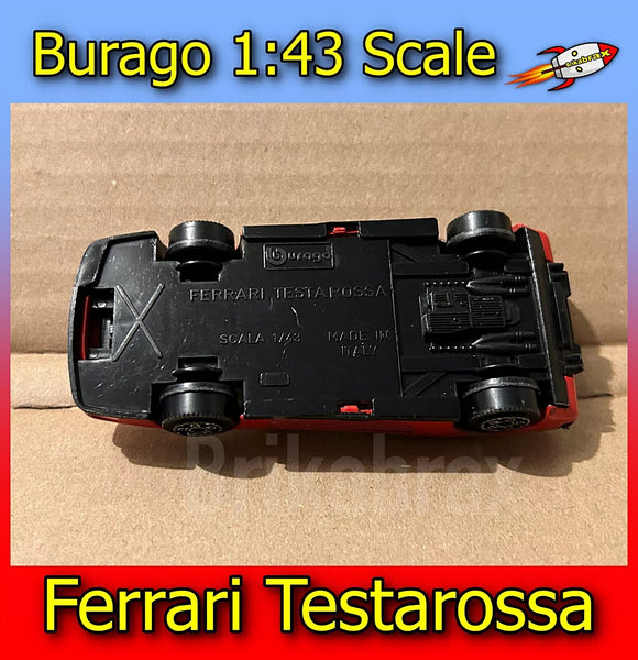 Burago Ferrari Testarossa 1:43 Scale Toy Car (Read Description) Used