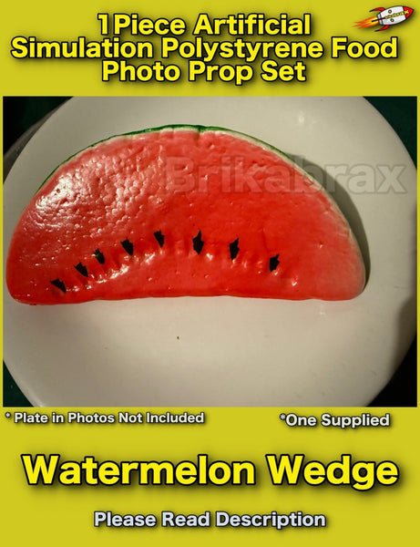 1 Piece Artificial Red Watermelon Simulation Food Photo Prop Item (USED) Damaged