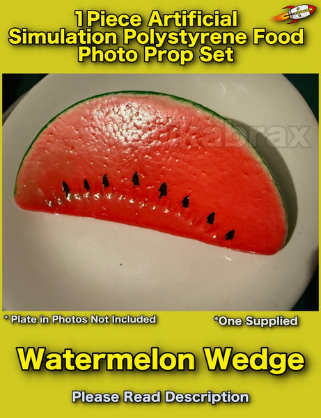1 Piece Artificial Red Watermelon Simulation Food Photo Prop Item (USED) Damaged