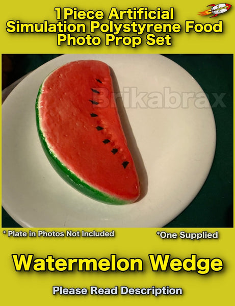 1 Piece Artificial Red Watermelon Simulation Food Photo Prop Item (USED) Damaged