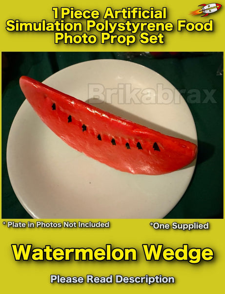 1 Piece Artificial Red Watermelon Simulation Food Photo Prop Item (USED) Damaged