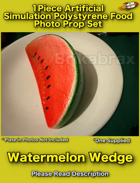 1 Piece Artificial Red Watermelon Simulation Food Photo Prop Item (USED) Damaged