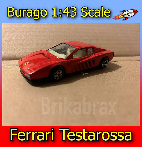 Burago Ferrari Testarossa 1:43 Scale Toy Car (Read Description) Used