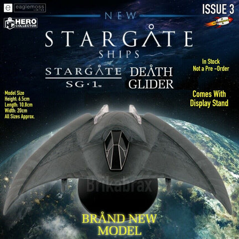 Eaglemoss Stargate The Ships Collection: Issue 3 - Death Glider Ship Brand New