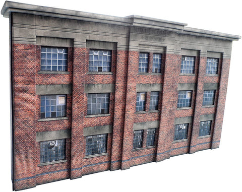 Scale Model Scenery OO Gauge - Low Relief 1930’s Factory Card Building Kit – 4mm/1:76 Scale