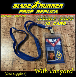 Prop Replica Blade Runner Double Sided ID Card Rick Deckard With Lanyard Cosplay