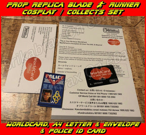 Prop Replica Blade Runner Cosplay / Collects Set WorldCard +Letter & ID Card New