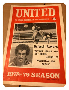 Hereford United Official Match Magazine 1978-79 Season: Bristol Rovers 16th Aug
