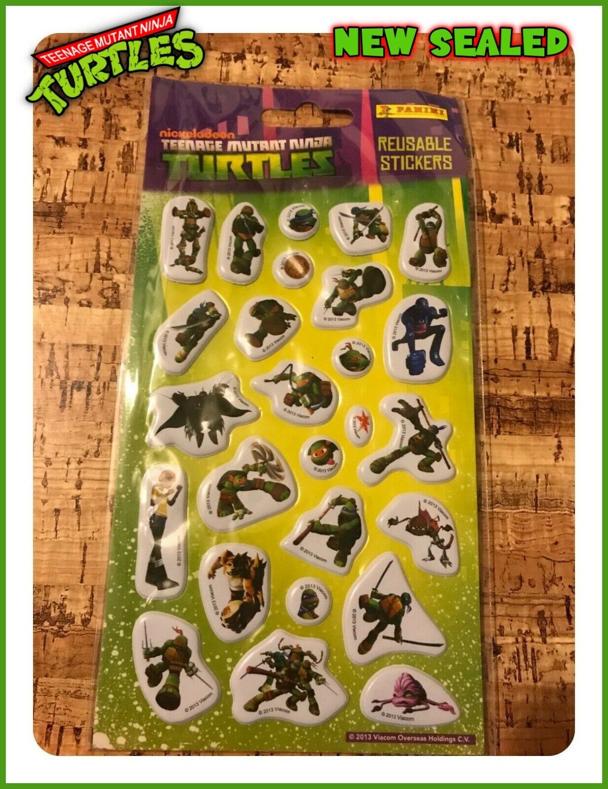 Teenage Mutant Ninja Turtles Reusable Stickers - New Sealed