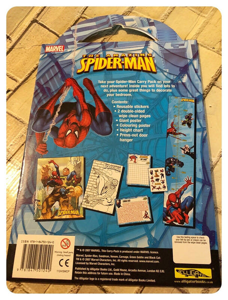 Marvel The Amazing Spiderman Carry Pack - Reusable Stickers, Wipe Clean Pages!