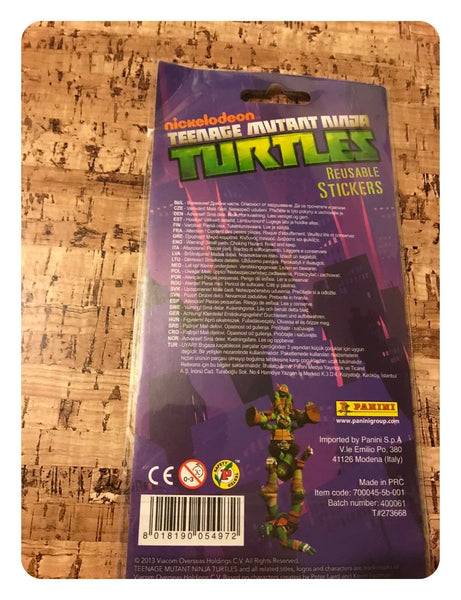Teenage Mutant Ninja Turtles Reusable Stickers - New Sealed