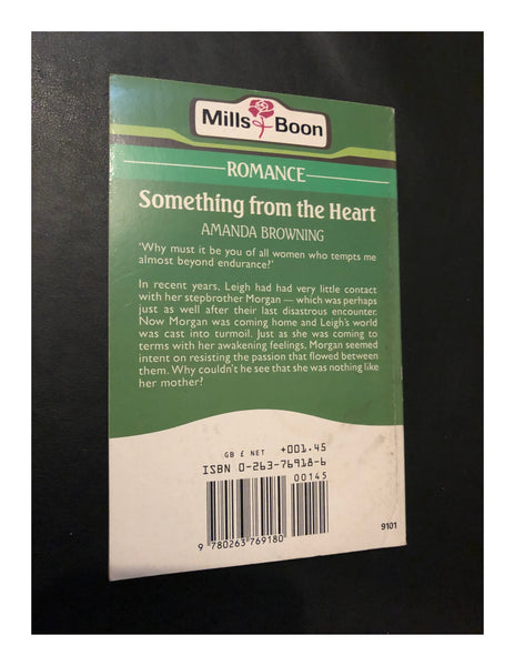 Something from the Heart by Amanda Browning (Paperback 1991) A Mills & Boon Book