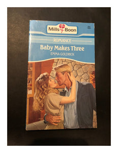 Baby Makes Three by Emma Goldrick (Paperback 1993) A Mills & Boon Book