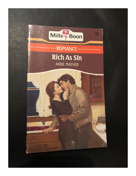 Rich as Sin by Anne Mather (Paperback 1993) A Mills & Boon Book