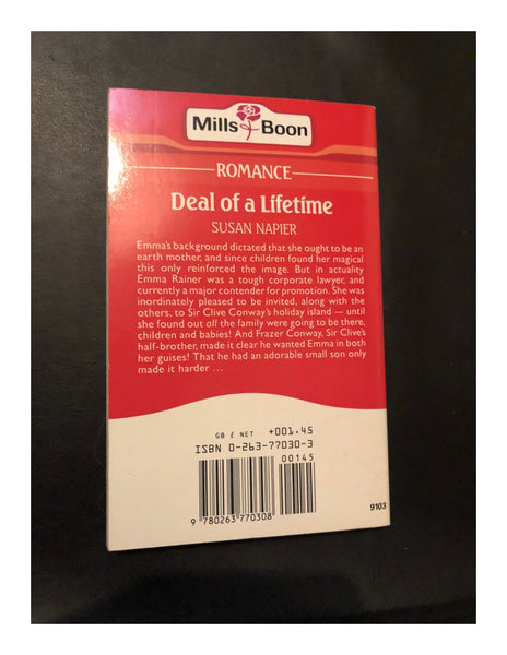 Deal of a Lifetime by Susan Napier (Paperback 1991) A Mills & Boon Book