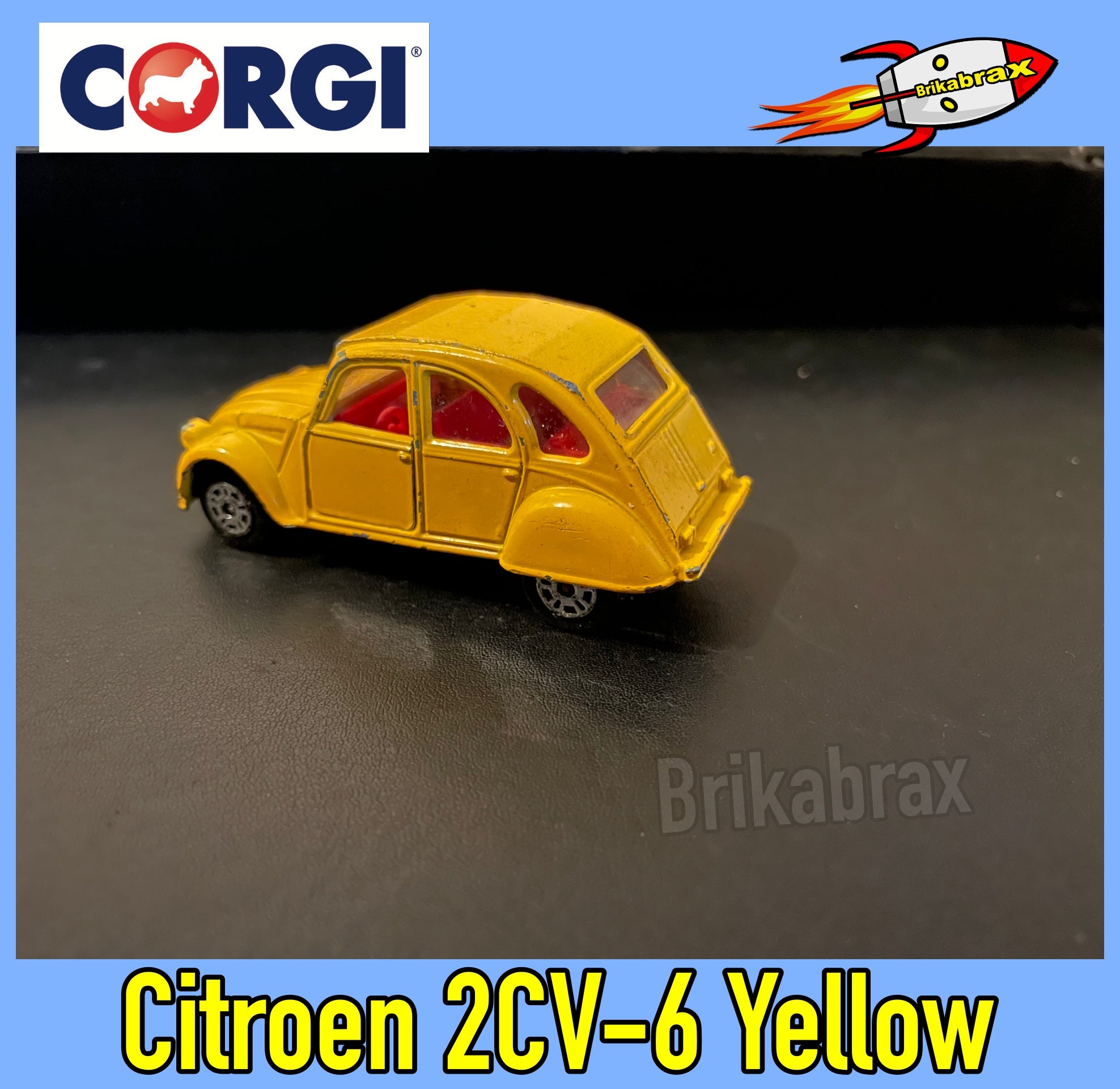 Corgi Toy Car: Citroen 2CV-6 Yellow