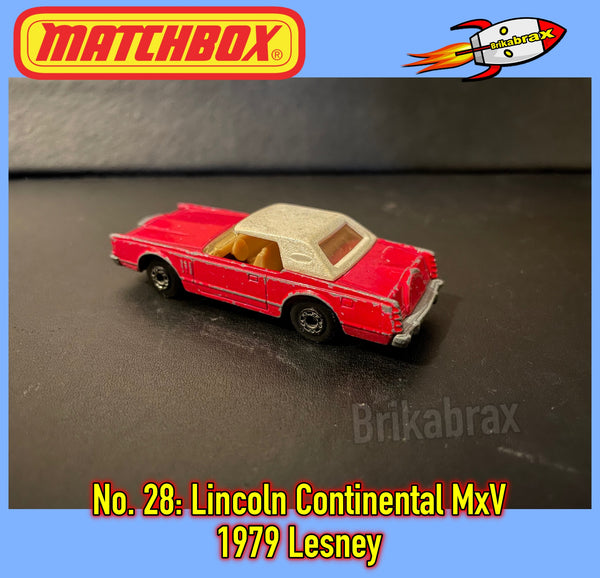 Matchbox Superfast No. 28: Lincoln Continental Mk V - Toy Car 1979 Lesney