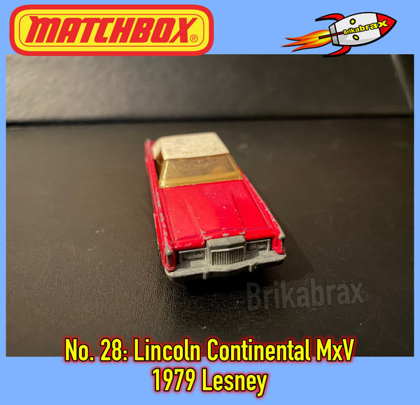 Matchbox Superfast No. 28: Lincoln Continental Mk V - Toy Car 1979 Lesney