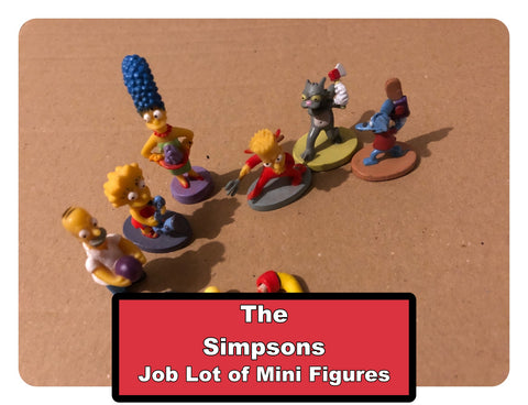 The Simpsons Job Lot of 6 x Mini Figures & Spare Parts
