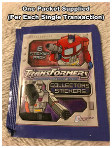 Transformers Generation One Sticker Packet (One Packet of 6 Stickers Supplied)