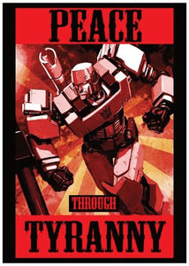 Transformers Postcard Peace Through Tyranny A6 Size