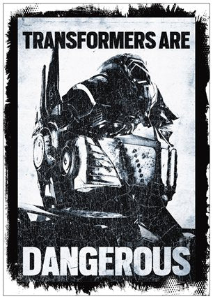 Transformers Postcard Transformers Are Dangerous A6 Size