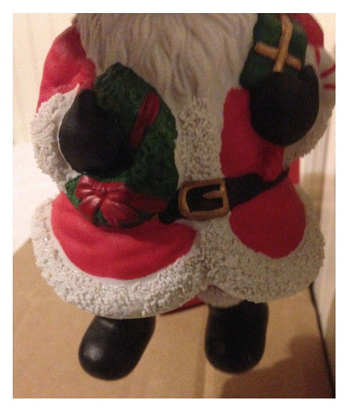 Detailed Ceramic Santa Shaped Christmas Bell Ornament - Hangable Decoration New