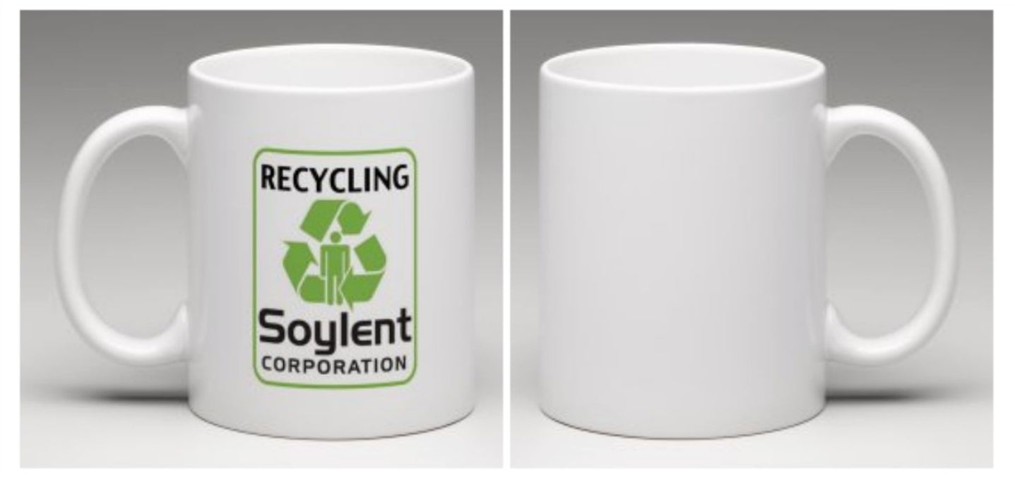 Novelty Recycle Soylent Corporation Mug - New Fun Sci-Fi Tea / Coffee Mug - New