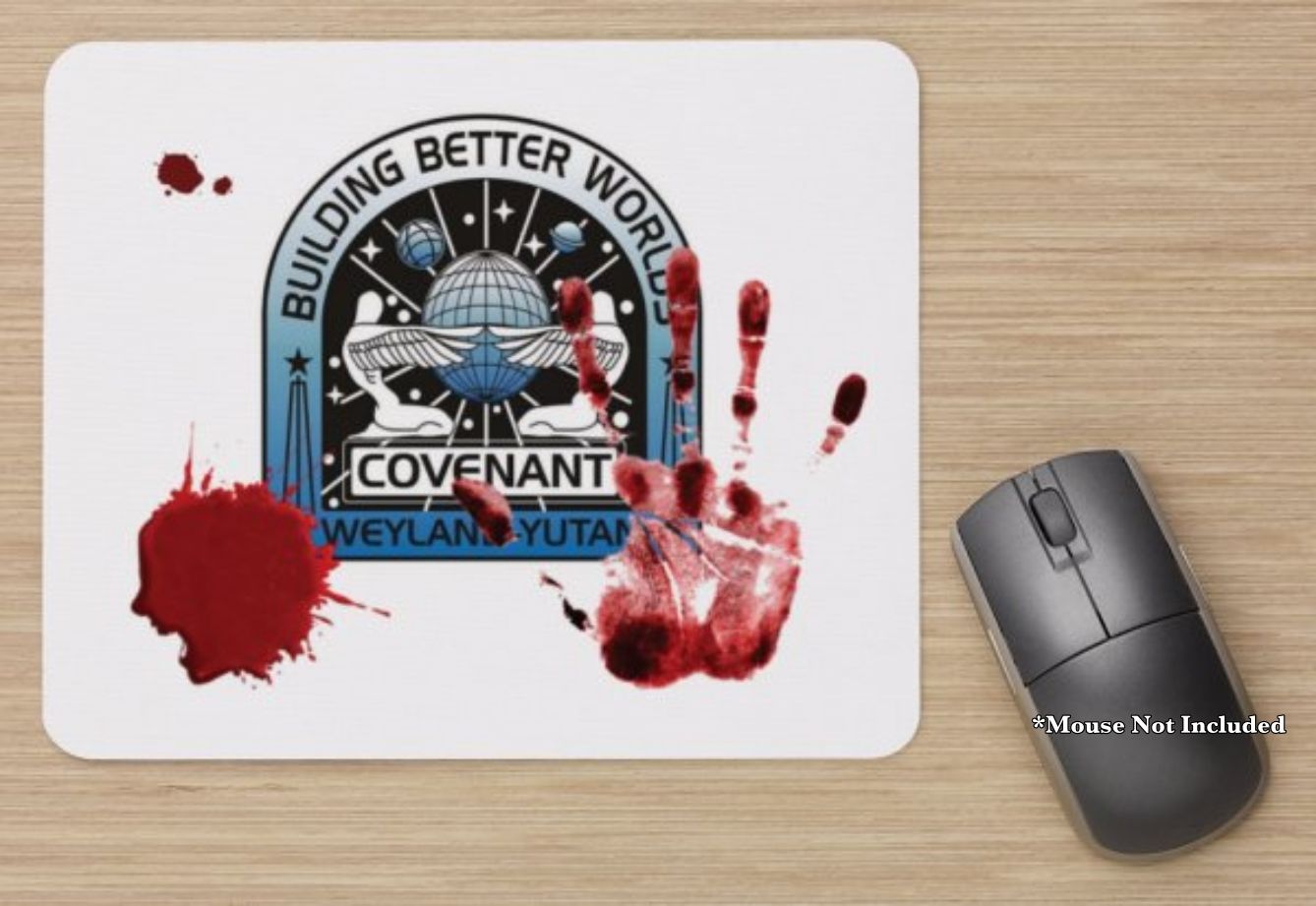 Unofficial Alien Covenant Gory Bloody Stained Printed Standard Mouse Mat New