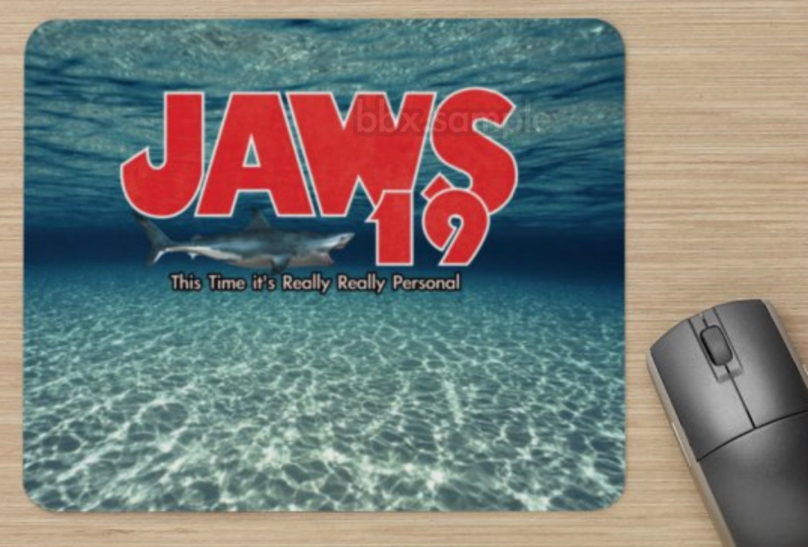 Unofficial BTTF Back to the Future Jaws 19 Mouse Mat - Soft Mouse Mat With Joke Logo Printed On It