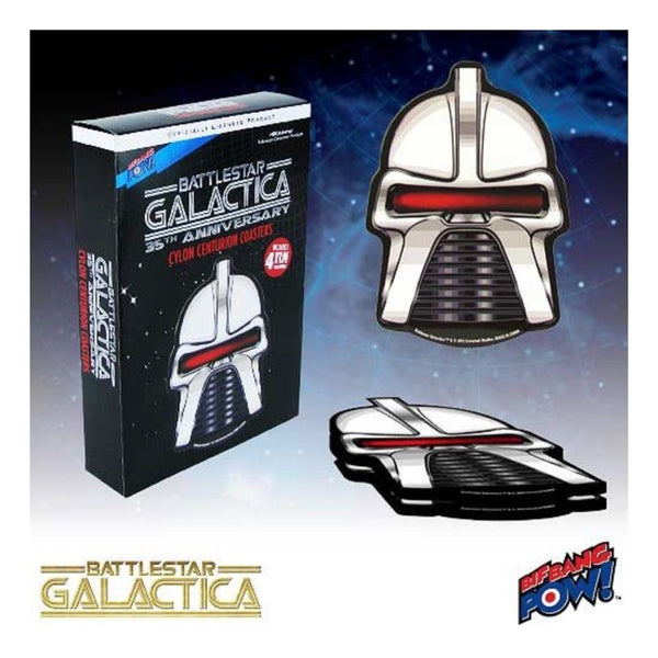 Bif Bang Pow! - Battlestar Galactica Cylon Centurion Coasters (Set of 4) Tin Plate Mats 