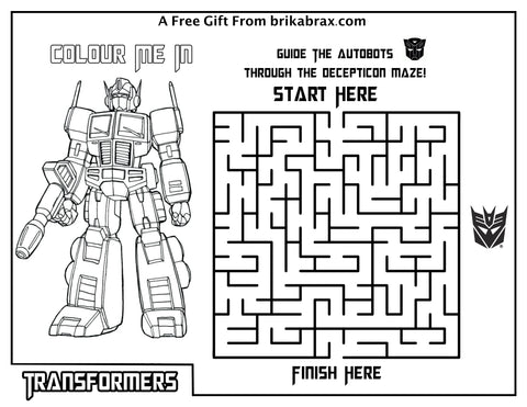 FREE PRINTABLE TRANSFORMERS COLOURING SHEET!