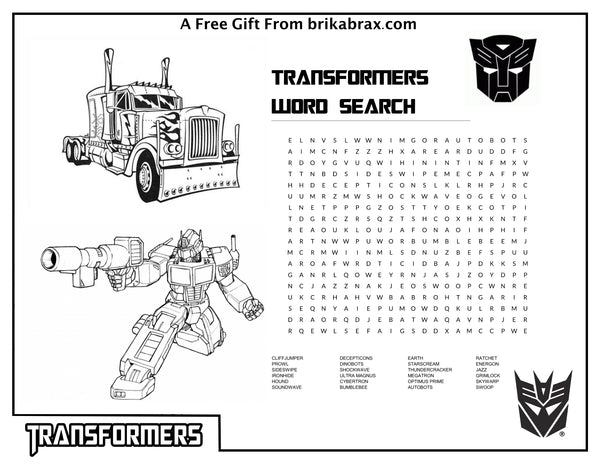 FREE PRINTABLE TRANSFORMERS COLOURING SHEET!